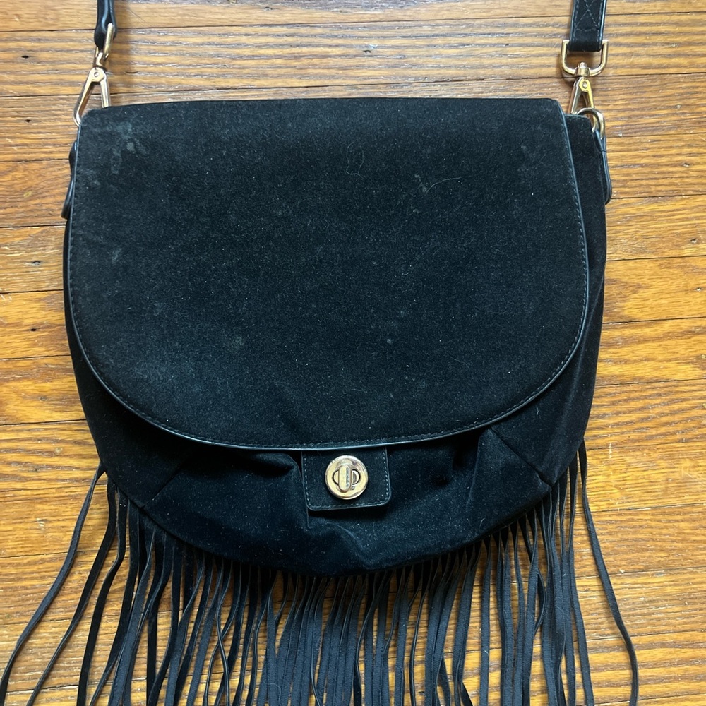 Black Fringe Shoulder Bag